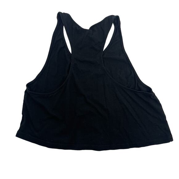 H&M Divided Women’s Black “Lost for Words” Racerback Crop Graphic Tank Top Sz S - Picture 5 of 10
